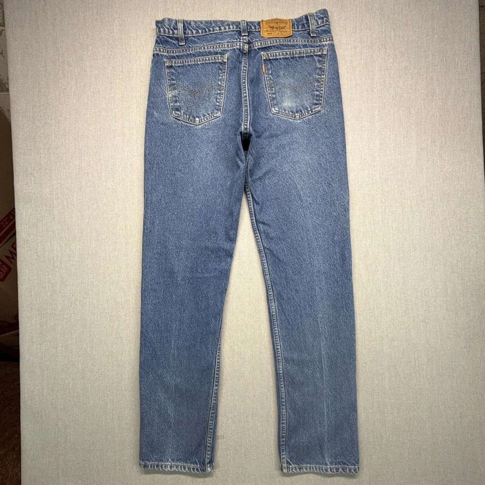 VTG Levi's 505 Orange Tab Straight Jeans Mens 36x34 (Fits 34x33) Made in USA